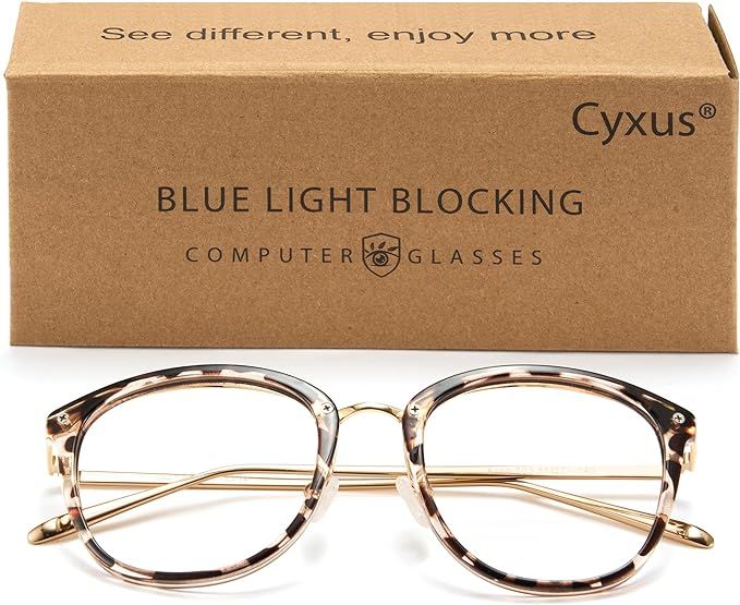 Cyxus Blue Light Glasses for Women, Blue Light Blocking Eyeglasses for Women, Round Computer Eyew... | Amazon (US)