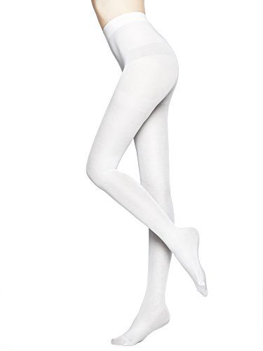 MOOCHI Women 80 Denier Semi Opaque Tights (White) One Size | Amazon (US)