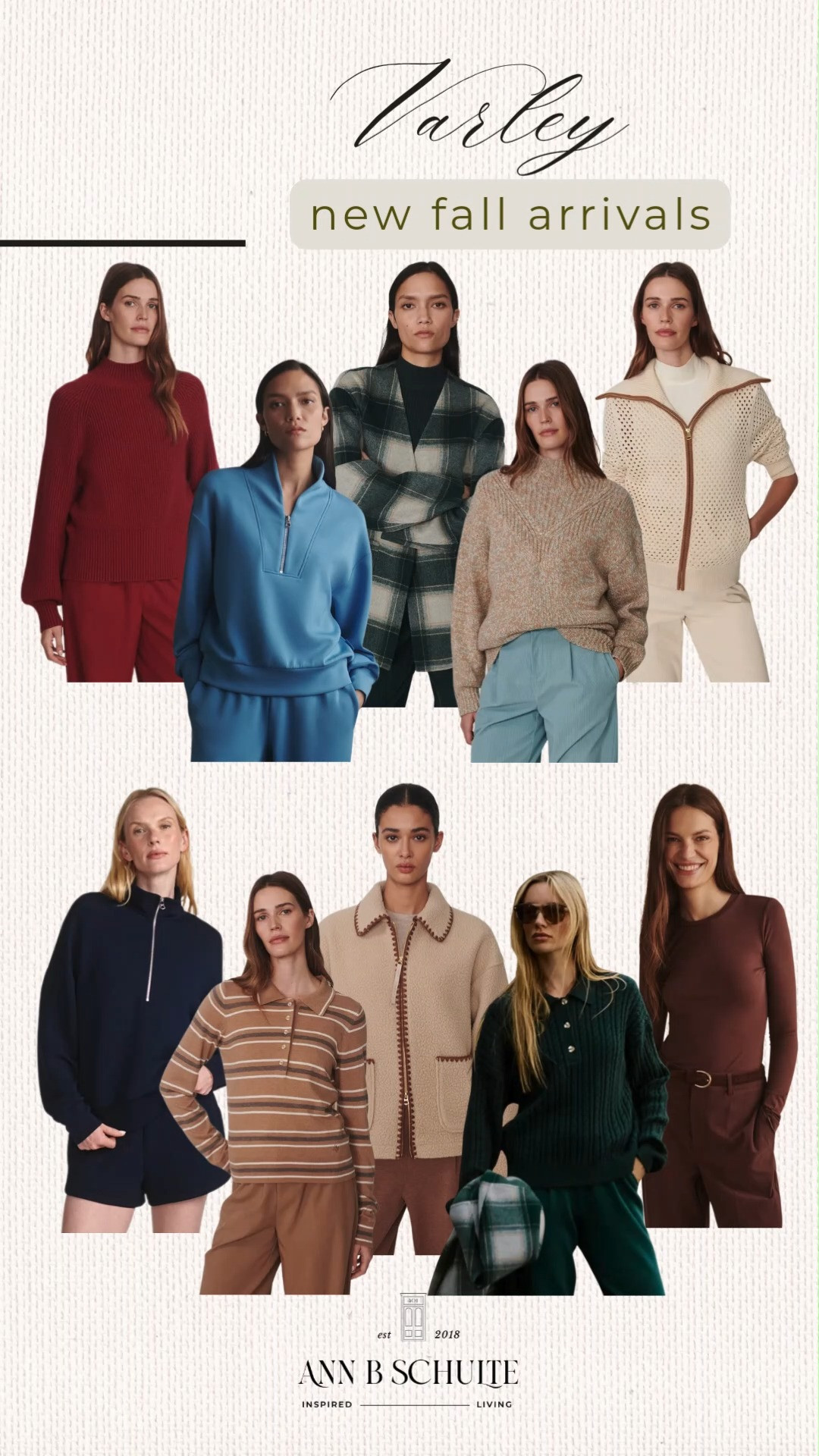 Varley’s new fall arrivals are bringing all the cozy, elevated layers for the season. From relaxed sweaters and polished half-zips to textured knits, matching sets, and easy everyday separates, these pieces blend comfort with that effortlessly put-together look. Rich burgundy, navy, chocolate brown, soft blue, and creamy neutrals make this collection especially easy to mix and match throughout fall. Perfect for creating casual outfits that still feel chic, polished, and ready for cooler days. 🍂🤎✨
#Varley #NewArrivals #FallFashion #FallStyle #FallNewArrivals #FallWardrobe #CozyStyle #EverydayStyle #FallOutfits 

 #LTKootd