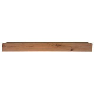 EVERMARK 6 ft. Farmhouse Alder Stain Grade Wood Shelf Mantel FMHSA-72MTL - The Home Depot | The Home Depot