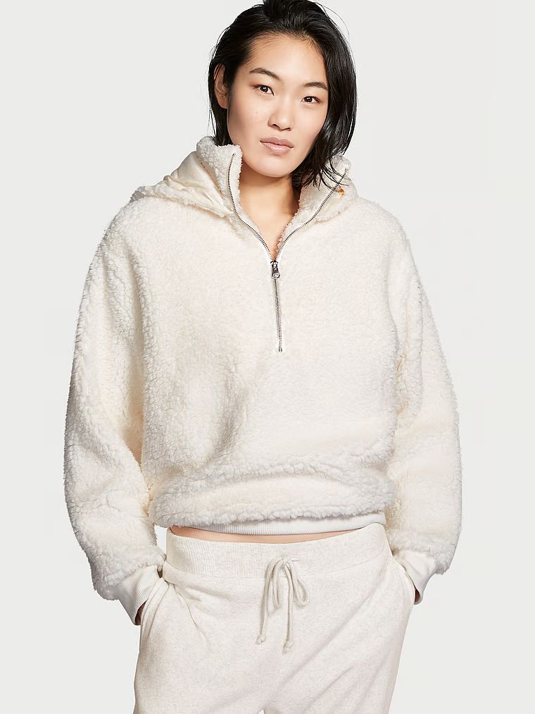 Plush Fleece Half-Zip Hoodie | Victoria's Secret (US / CA )