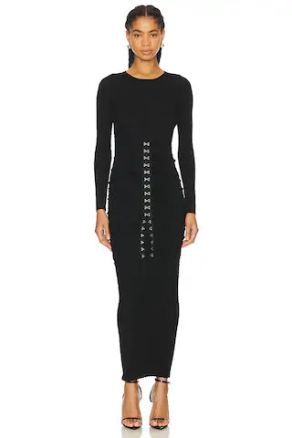 Wynn Hamlyn Olivia Knit Maxi Dress in Black from Revolve.com | Revolve Clothing (Global)