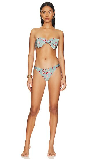 Cherry Bomb Strapless Bikini in Blue | Revolve Clothing (Global)