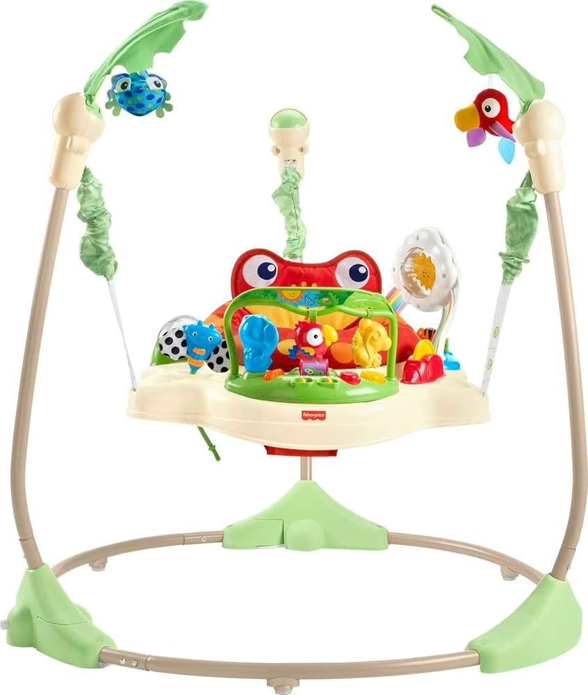 Fisher-Price Baby Bouncer Rainforest Jumperoo Activity Center with Music Lights Sounds and Develo... | Amazon (US)