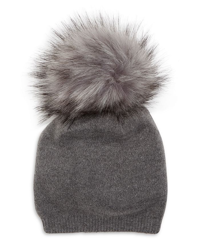 Cashmere Faux Fur Pom Pom Hat | Bloomingdale's (US)