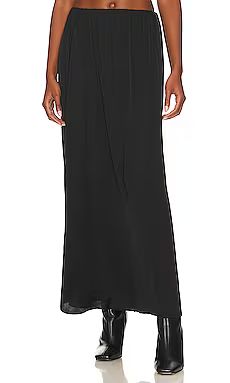 DONNI. Silky Simple Skirt in Jet from Revolve.com | Revolve Clothing (Global)