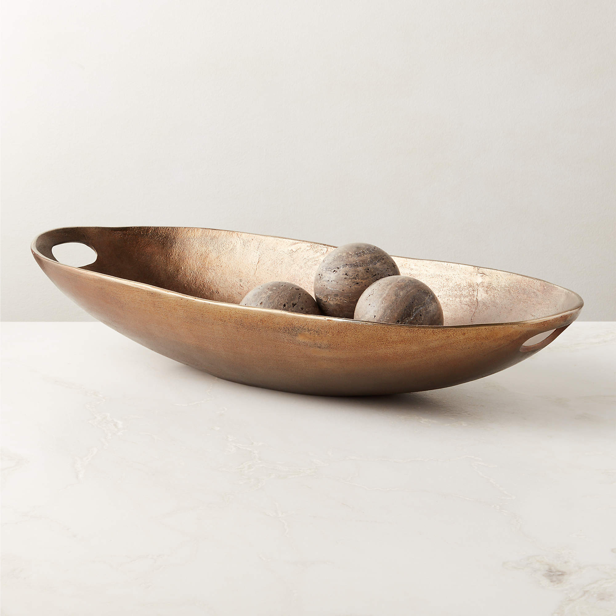Mawson Cast Aluminum Decorative Bowl Large + Reviews | CB2 | CB2