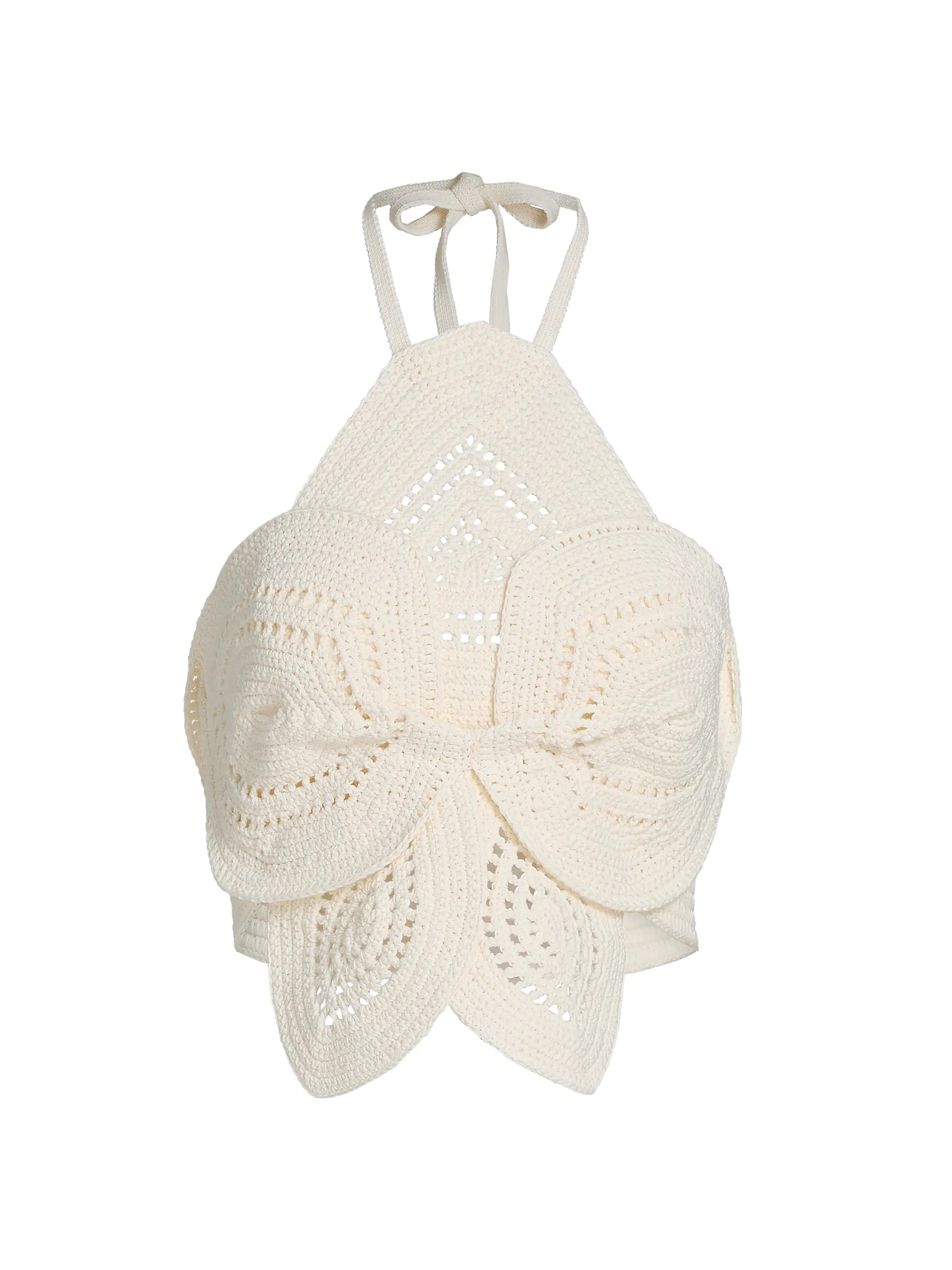 Cult Gaia Emelia Floral Crochet Cotton Top | Saks Fifth Avenue | Saks Fifth Avenue
