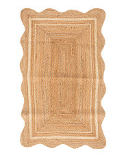 3x5 Natural Jute Scalloped Scatter Rug | Home | Marshalls | Marshalls