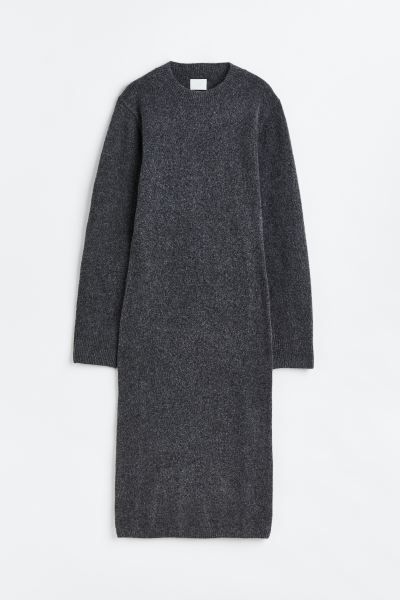 Knit Bodycon Dress - Dark gray - Ladies | H&M US | H&M (US)