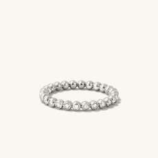 Bold Beaded Diamond Eternity Ring White Gold | Mejuri (Global)