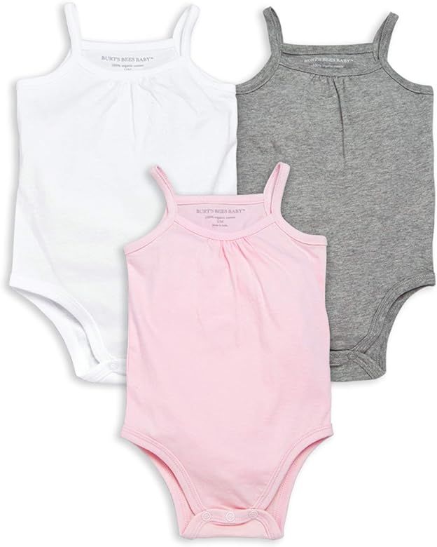 Burt's Bees Baby Baby Bodysuits, 3-Pack Long & Short-Sleeve One-Pieces, 100% Organic Cotton | Amazon (US)