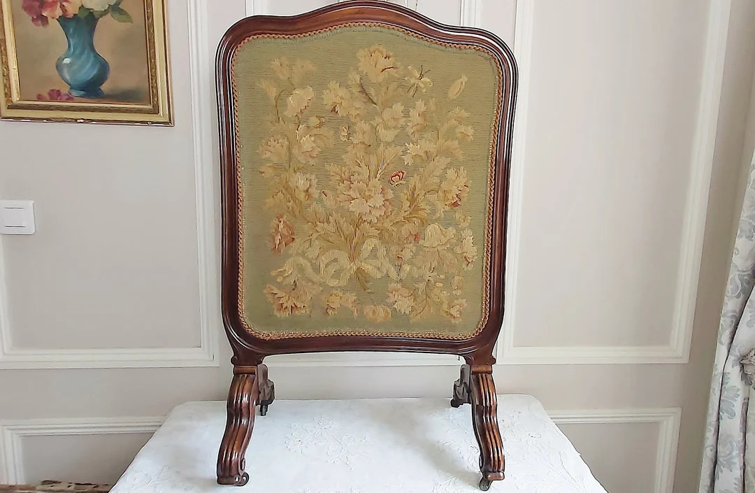 Antique French Tapestry Fire Screen From a Chateau With - Etsy | Etsy (US)