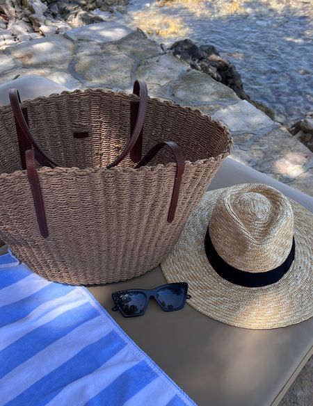 Beach accessories tote bag and hat for summer travel 
 
Tote bag, summer tote, beach hat 

#LTKTravel #LTKStyleTip #LTKSeasonal