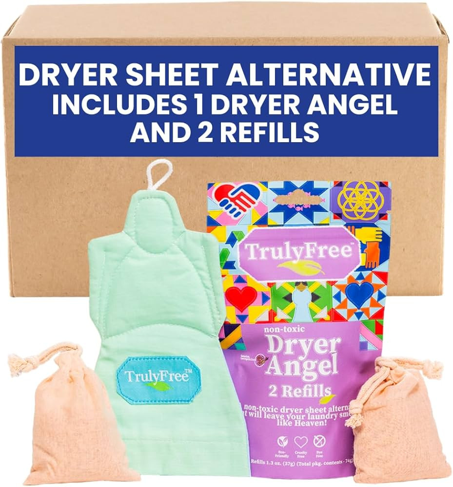 Truly Free Dryer Angel: Refillable Non-Toxic Dryer Sheet Alternative, Fabric Softener and Scent B... | Amazon (US)