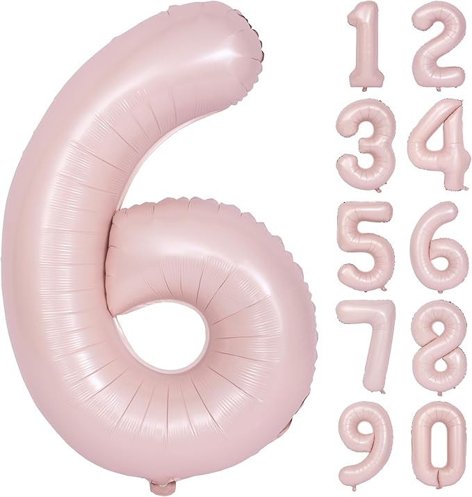 40 In Matte Pink Number Balloons Helium Foil Mylar Balloon Birthday Party banquet Decoration Digi... | Amazon (US)