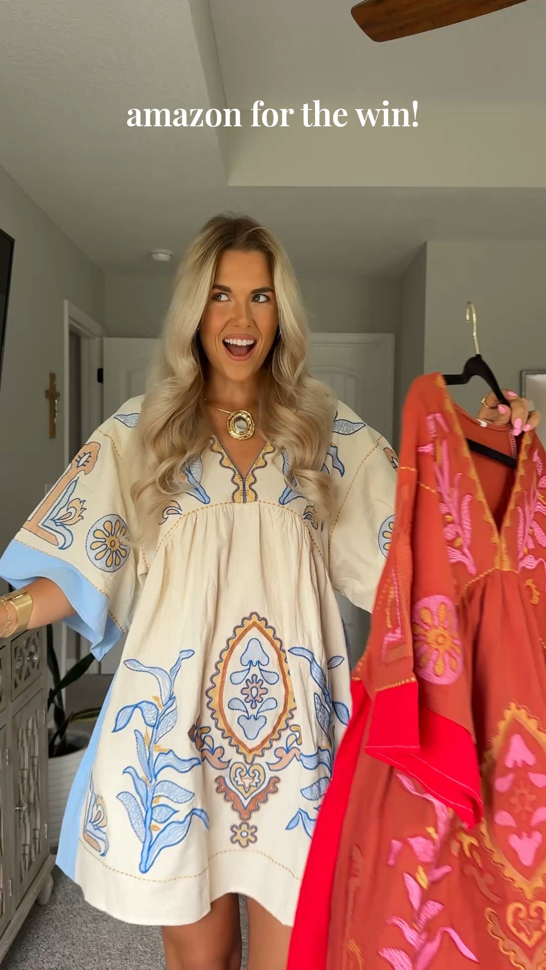 size down in dress! i’m 5’10 in an XS. everything is exact from amazon 

#LTKFindsUnder50 #LTKSaleAlert #LTKSeasonal