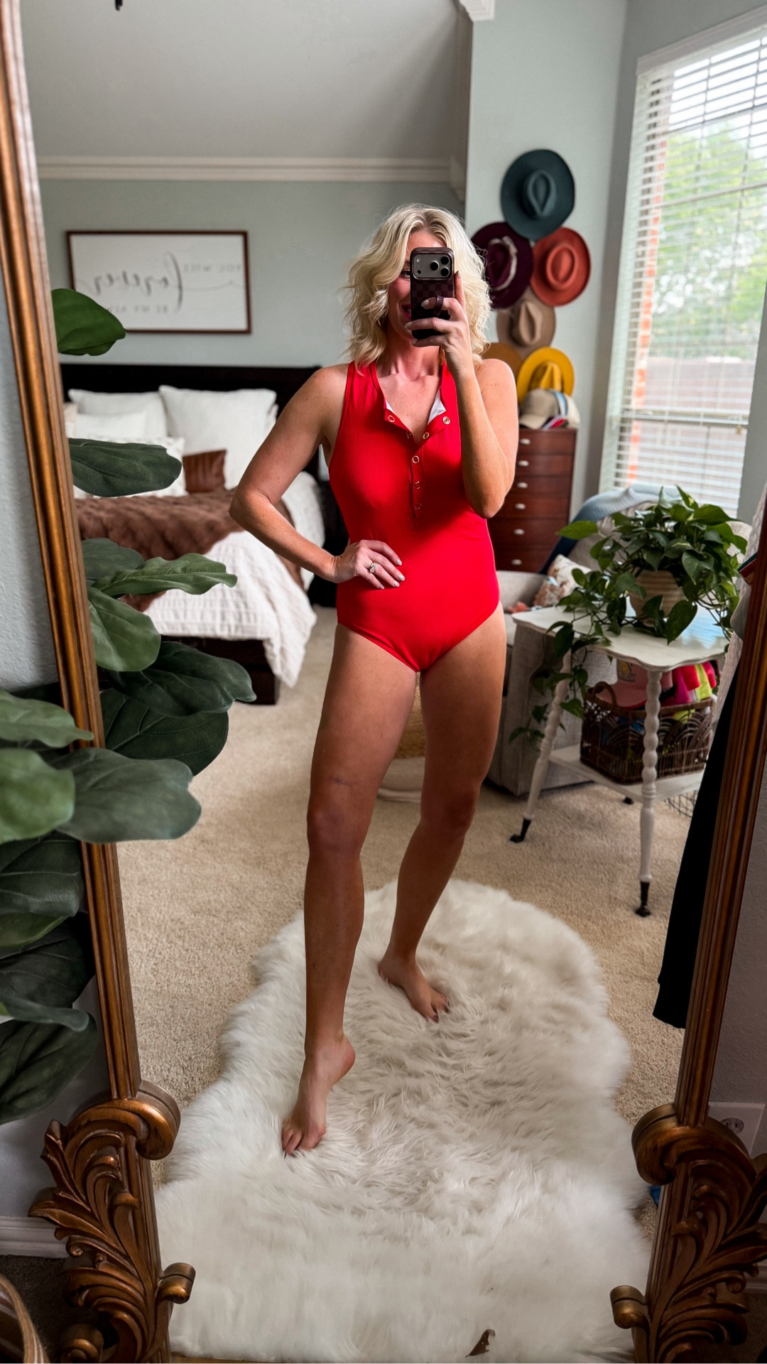 Snap front ribbed one piece swimsuit 
Runs a bit roomy and has a shelf bra 
Comes in other colors 

#LTKmomlife #LTKOver40 #LTKSwim