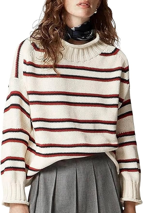 Yimoon Womens Oversized Rollneck Sweater Casual Cable Knit Long Sleeve Chunky Pullover Sweater Fa... | Amazon (US)