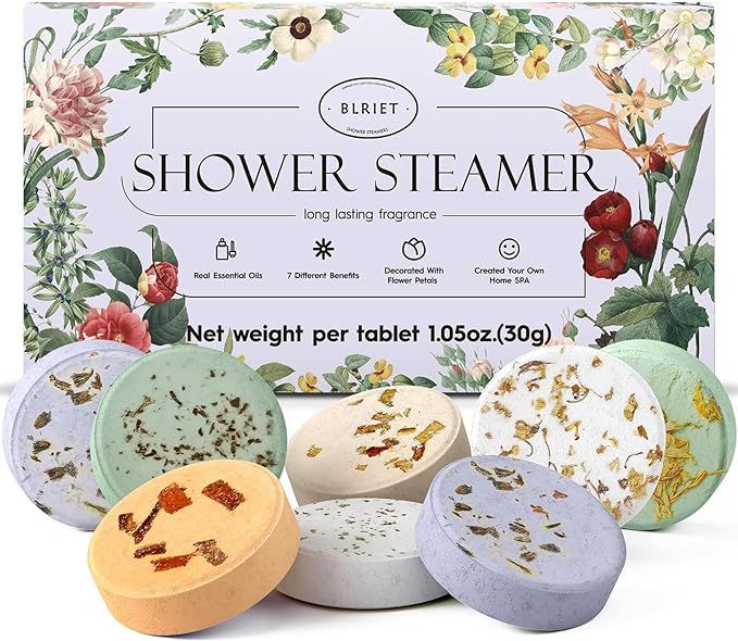 Shower Steamers Aromatherapy Spa Gifts for Women 8 PCS, BLRIET Shower Bombs Birthday Gift for Mom... | Amazon (US)