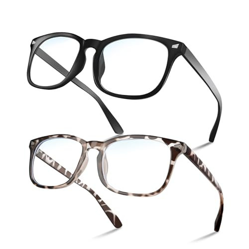 NZKNP Blue Light Glasses for Woman,Blue Light Glasses Men,Bluelight Glasses Womens,Eye Strain Computer Glasses Women,Blue Light Blocking Glasses,Fashion Glasses for Women(Black+Leopard Print) | Amazon (US)