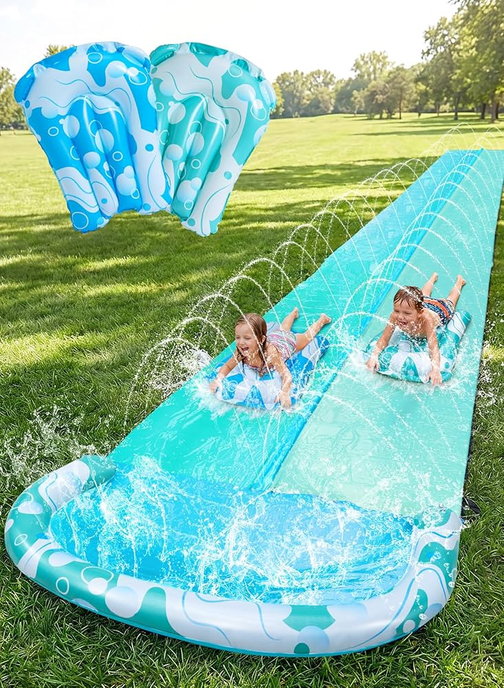 JOYIN 22,5ft/685.8cm Wasserrutsche und 2 Bodyboards, Garten-Wasserrutsche Sommer-Rutsch-Wasserrut... | Amazon (DE)
