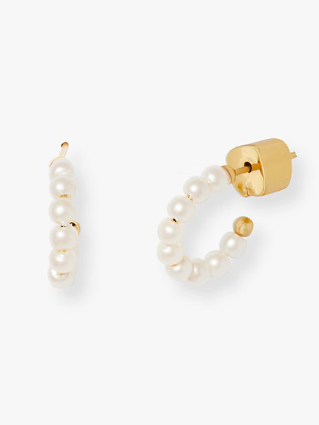 tiny twinkles mini pearl mini hoops | Kate Spade (US)