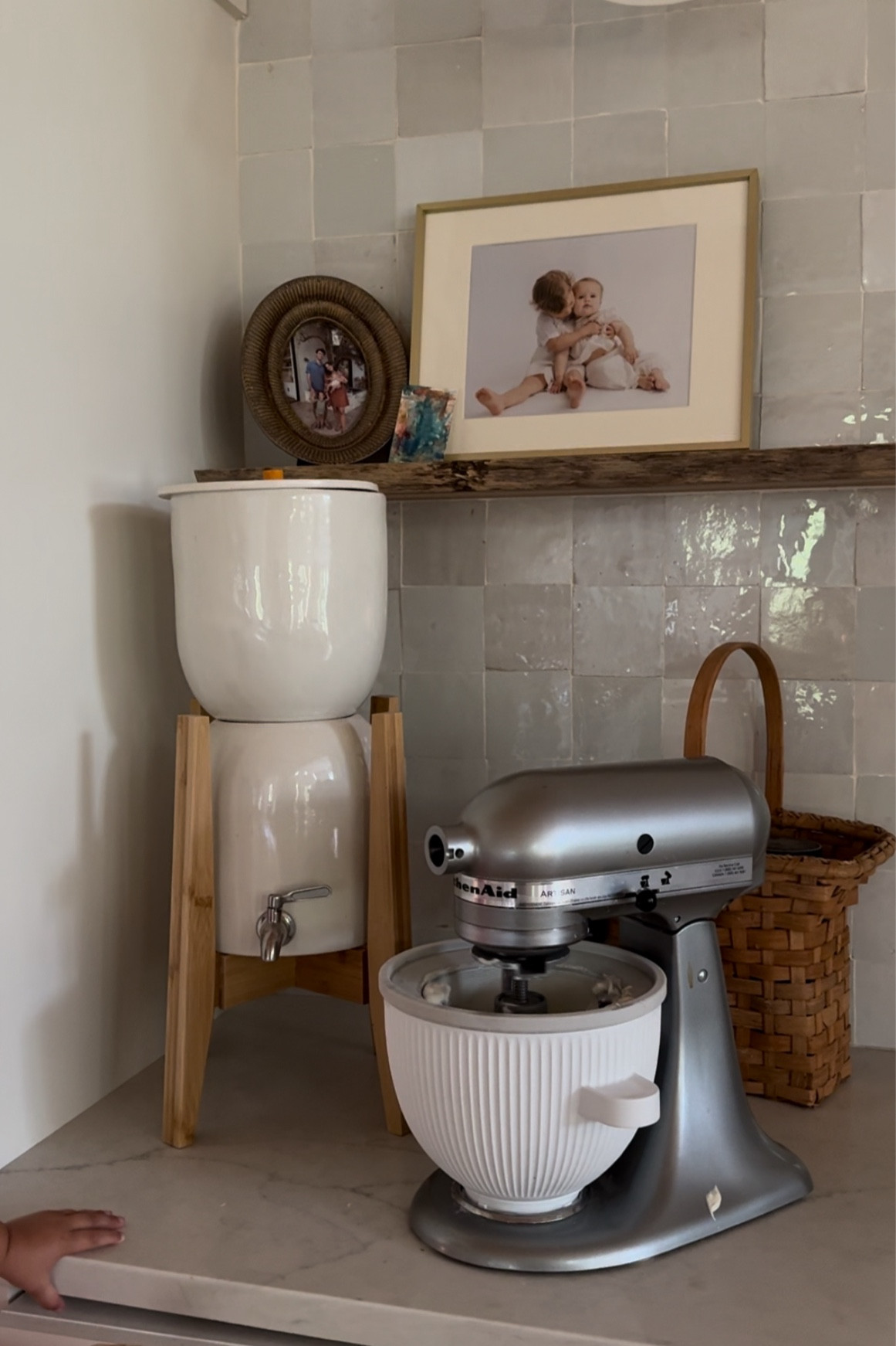 Love our ice cream attachment for our Kitchenaid mixer! On sale for a good deal rn on QVC. 😋