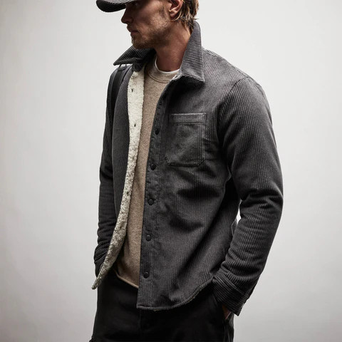 Sherpa Lined Corduroy Shirt Jacket | James Perse (US)