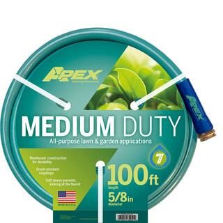 Apex 5/8 in. Dia x 100 ft. Medium Duty Water Hose-8525 100 - The Home Depot | The Home Depot