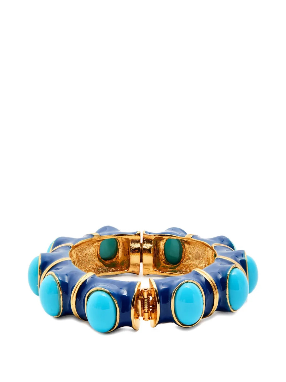 Kenneth Jay Lane turquoise lapis cuff bracelet - Gold | Farfetch Global