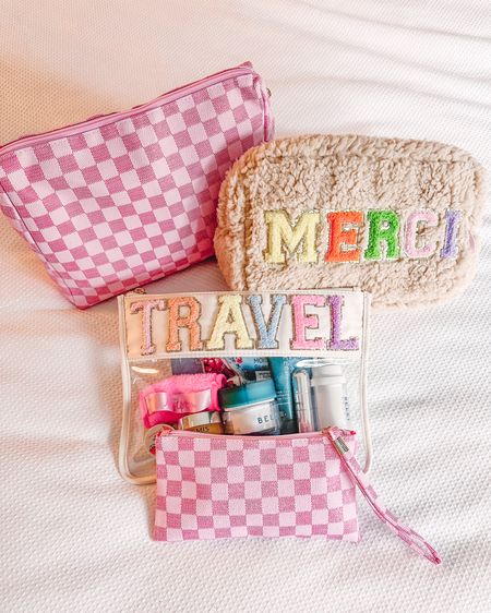 Travel skincare and beauty products.
Travel essentials, travel toiletry bag, travel makeup bag, travel size 

#LTKunder50 #LTKbeauty #LTKtravel