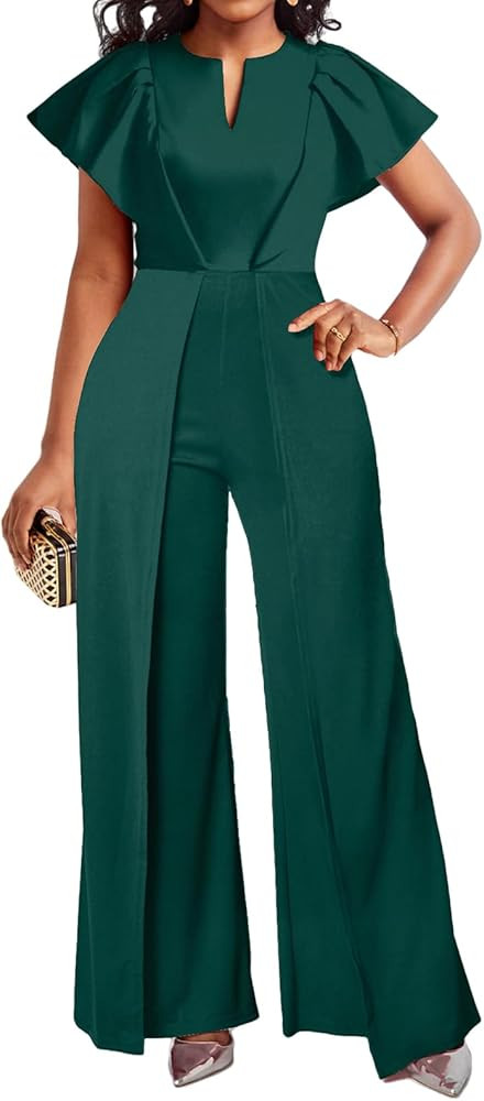 Elegant Jumpsuit for Women Dressy Sexy Formal Off The Shoulder Long Straight Pants for Evening Pa... | Amazon (US)