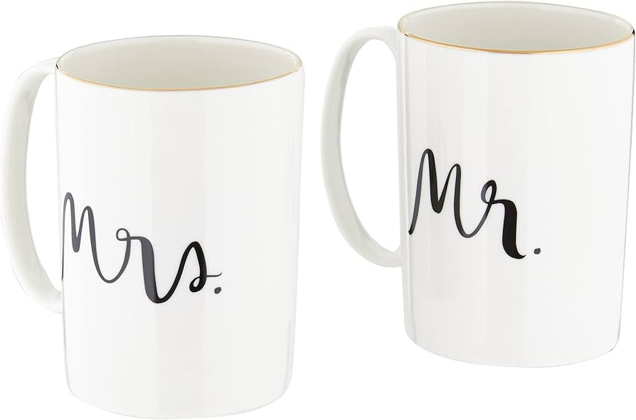 Kate Spade New York Bridal Party Mrs. 2Pc Mug Set, 1.55 LB, White | Amazon (US)