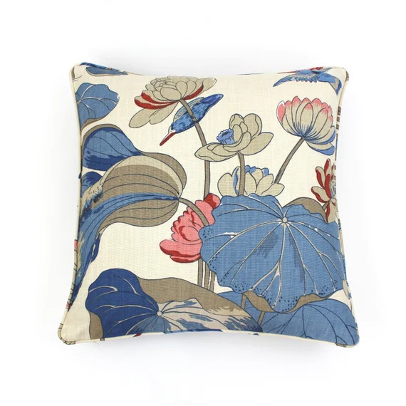 Lee Jofa/GP & J Baker Nympheus Custom Pillow (shown in Indigo/Marine-comes in other colors) | Etsy (US)