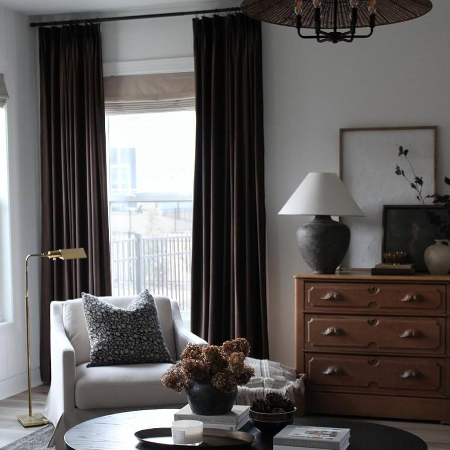 TWOPAGES Birkin Velvet Curtain Room Darkening Drapers Custom Curtain Extra Long Extra Width for L... | Amazon (US)