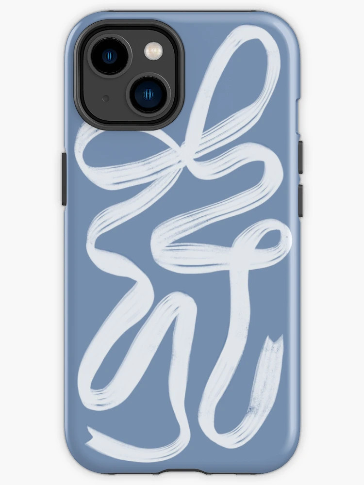 Coquette Bow Case Blue and White Ribbon Lace iPhone Case | Redbubble (US)