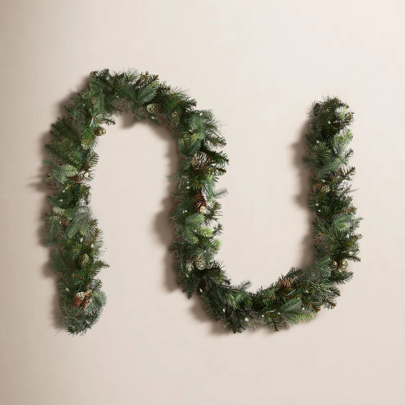 The Holiday Aisle® Kaiza 9ft. Carolina Pine Garland with LED Lights & Reviews | Wayfair | Wayfair North America