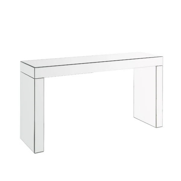 Writing Desk with Mirror Panel Frame and Panel Base | Wayfair North America