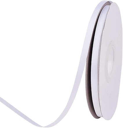 Ribest 1/4 inch White Double Face Satin Ribbon 50 Yards Per Roll for Bouquet Gift Wrapping Hair A... | Amazon (US)