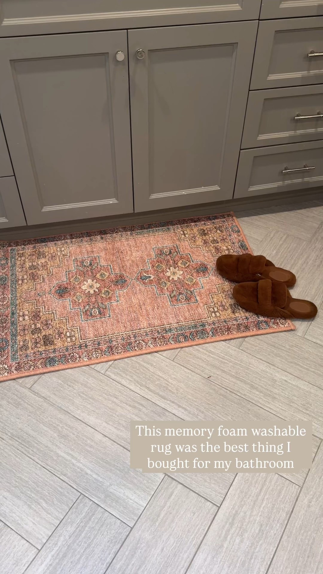 Seriously, my favorite new bathroom mat it’s washable and it’s memory foam.

#MasterBathroom #BathMat #WashableRug

#LTKHome