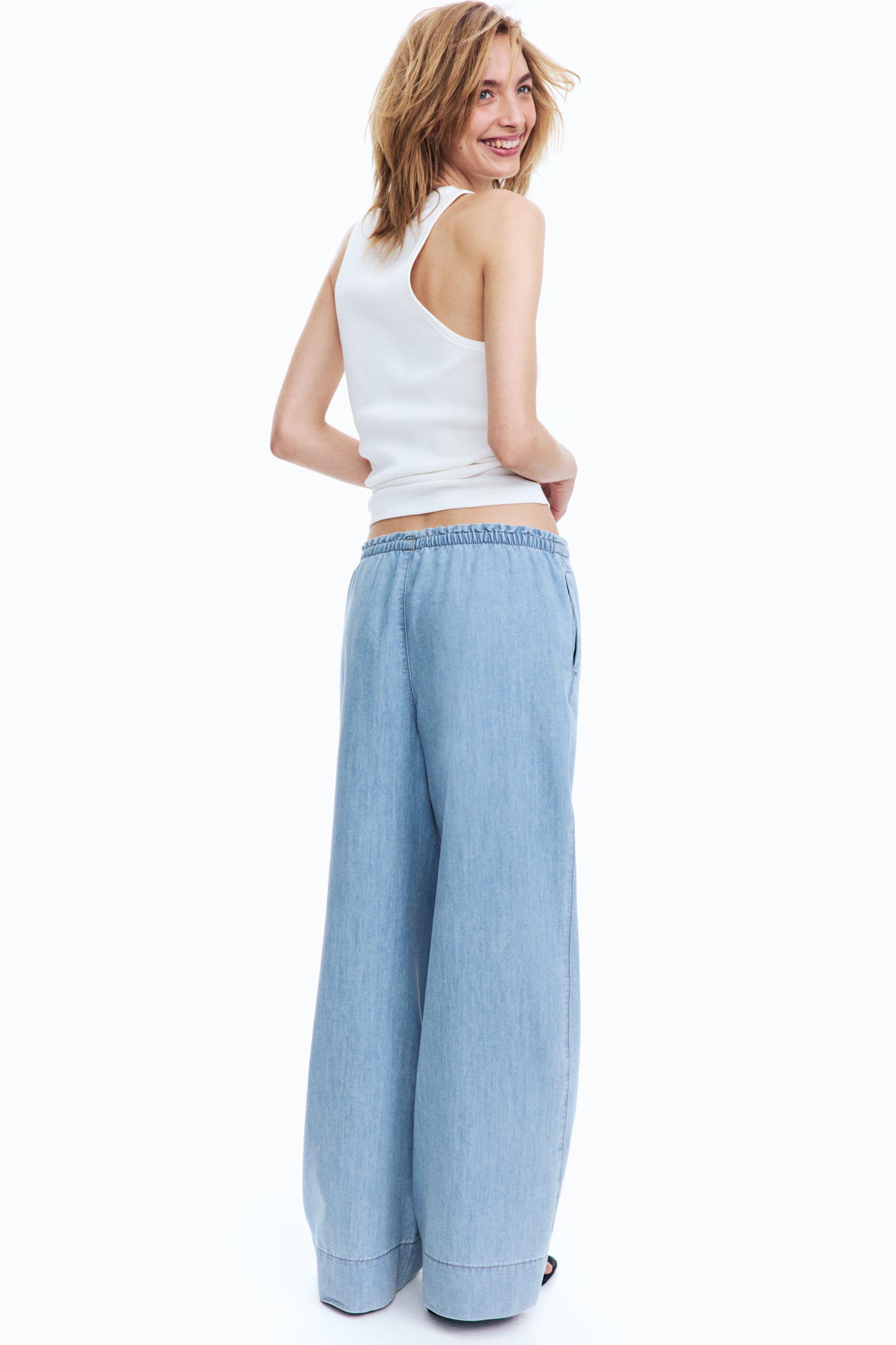 Denim Pull-on Pants | H&M (US + CA)