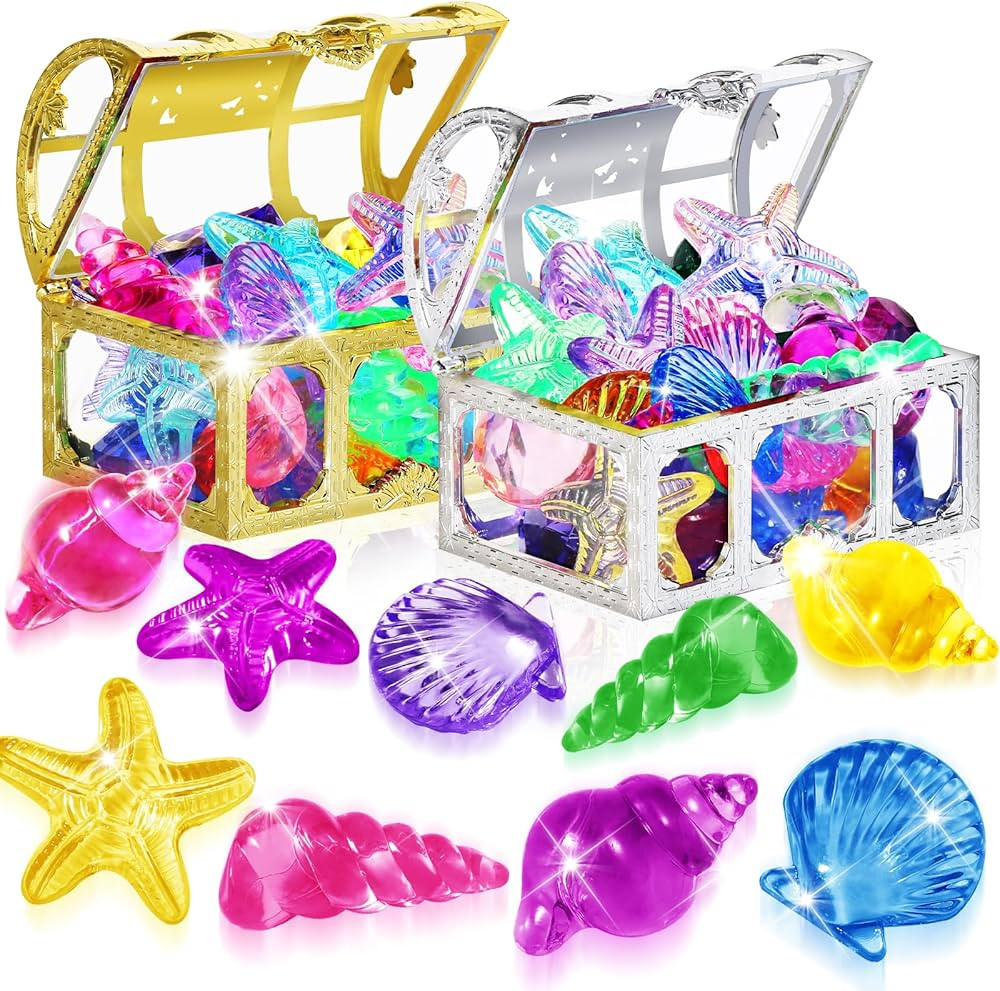 Pool Toys, 36 Pcs Dive Gems for Kids 4-8,8-12, Assorted Diving Colorful Diamond with 2 Treasure B... | Amazon (US)