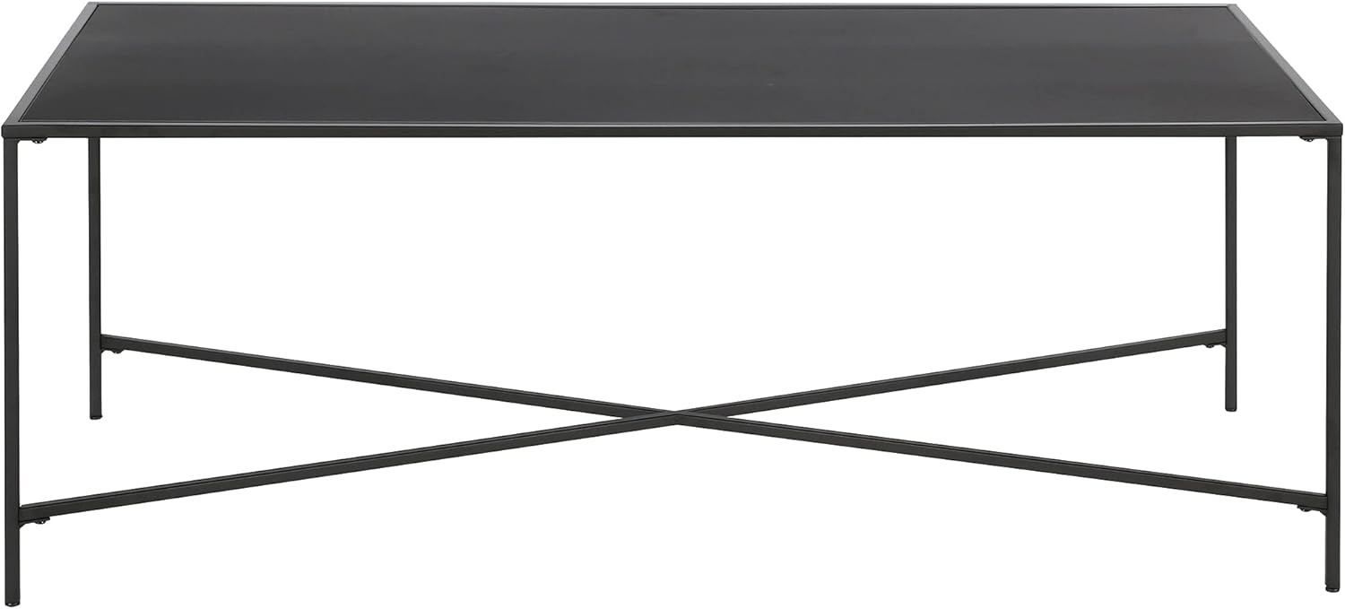 Henley 48'' Wide Rectangular Coffee Table with Metal Top in Blackened Bronze | Amazon (US)