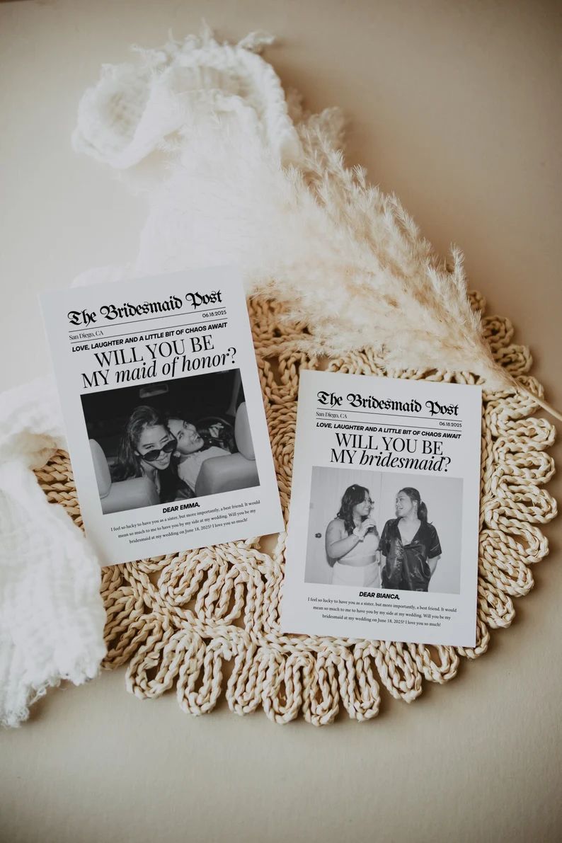 Will You Be My Bridesmaid Bridesmaid Proposal Template - Etsy | Etsy (US)