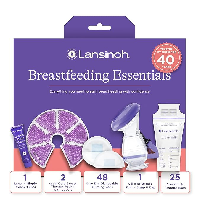 Lansinoh You’ve Got This Breastfeeding Essentials Kit for New Moms, 77-Piece Gift Set with Nurs... | Amazon (US)