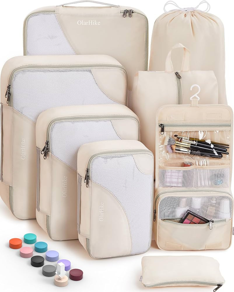 8 Pieces Packing Cubes for Travel, Sturdy Suitcase Organizer in 4 Sizes (Extra Large, Large, Medi... | Amazon (US)