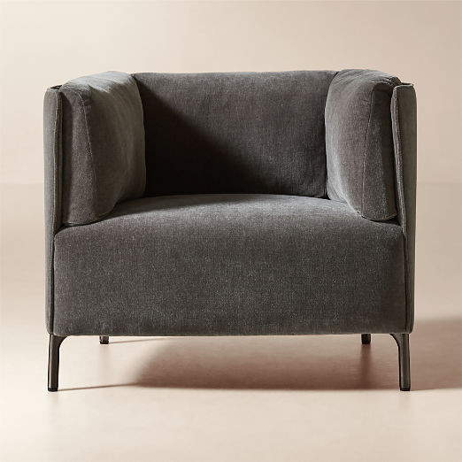 Clarendon Light Grey Fabric Accent Chair | CB2 | CB2