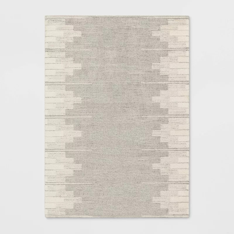 Modern Lines Plush Area Rug Cream - Threshold™ | Target