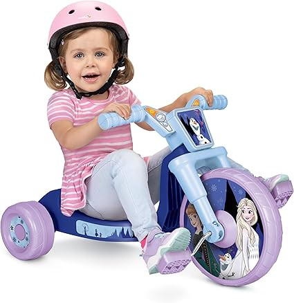 Frozen Ride-On 10" Fly Wheels Junior Cruiser Tricycle with Sounds - Toddler Bike Trike, Ages 2-4 ... | Amazon (US)